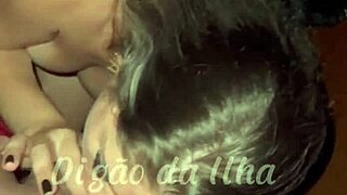 Four Brazilian Wives Suck Cocks Together at the Party