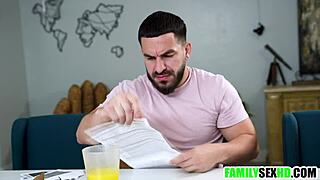 step son bangs golddigger step mom and step sister in wild group action!