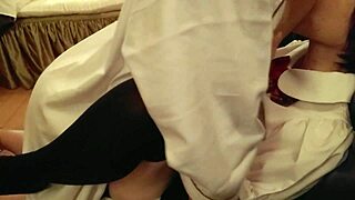 just a casual lick under that maid skirt on the sofa.