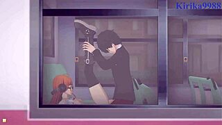 Futaba Sakura, Ann Takamaki, Ren Amamiya in Wild Persona 5 Hentai Action!