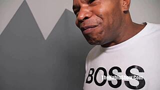 How does Brazilian Soraya Castro handle all holes in a wild ebony threesome?