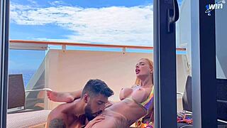 Kevlyn santos fucks on cruise cabin balcony