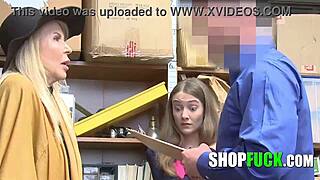 Ffm scared granddaughter and lustful grandma, we got fucked for stealing!