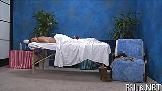 massage room turns seductive... oops!