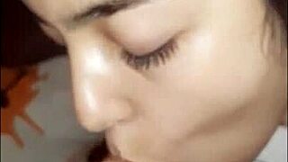 Sexy Latina Sucks Huge Cock With Small Tits!