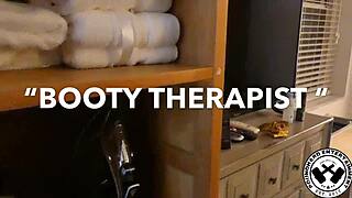 male therapist massages bbw booty in promo