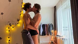 Watch These Twinkies Fuck Deeply Against The Wall And Cum So Much!