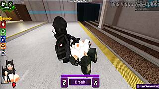 In the Whoreblox Game, the Gangbang Moment Begins with Intense Banging and Cumshots