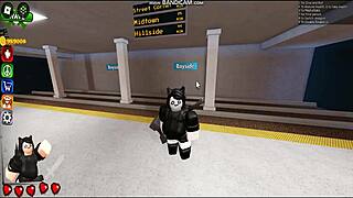 In the Whoreblox Game, the Gangbang Moment Begins with Intense Banging and Cumshots