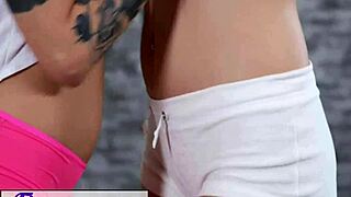 Just chilling at fitness rooms, watching petite teen gym girls facesit.