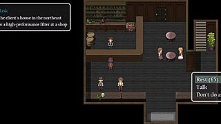 garota de peitos pequenos fica sem camisa perto de varios homens e eles nao percebem.