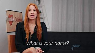 Red-haired Latina beauty seeks to become a porn star