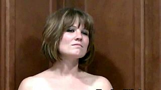 teen babe strips naked in the kitchen