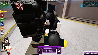 In the Whoreblox Game, the Gangbang Moment Begins with Intense Banging and Cumshots