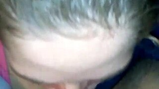 Pregnant wife delivers amazing blowjob