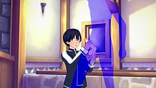 kirito handjob in yaoi anime 😈