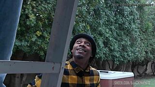 Bella rolland gets roughly analized by two black house workers after solo dildo session