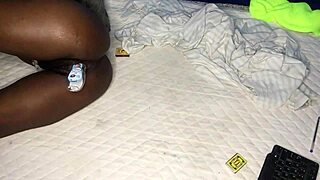 Watch this gay guy use a huge dildo in both tight holes until he cums massively