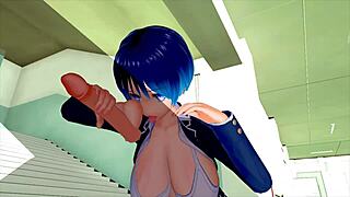 The female classmate was in heat in the corridor so I had to help him solve the problem 3D hentai 65