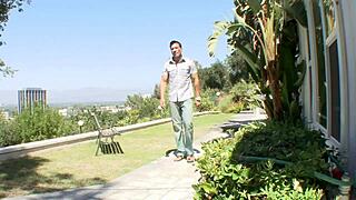 Horny Spanish stepdaughter seduces stepdad for a wild poolside ride.