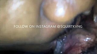 The best Jamaican pussy eater makes her squirt with intense licking and assfucking.