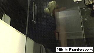 nikita von james teases in sexy shower