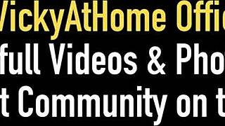 Vicky Vette shares her lover's big cock with hot friend Reagan Lush in intense action