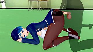 The female classmate was in heat in the corridor so I had to help him solve the problem 3D hentai 65