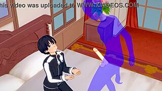 Kirito, want a hot blowjob and bareback creampie in this anime scene?