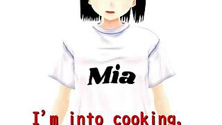 Mia in anime school girl gravure