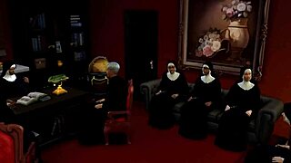 Sims 4 Sinners Sanctuary: Interracial 4some with Shemale Nun and Big Ass