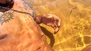 African beauty enjoys her first nudist beach experience