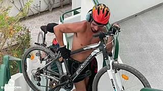 After biking, we hopped on Leo Bulgari and Xisco's big cock for an orgy.