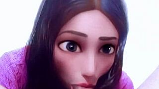 deep blowjob and deepthroat action with intense contrasting sensations