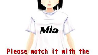 Mia in anime school girl gravure