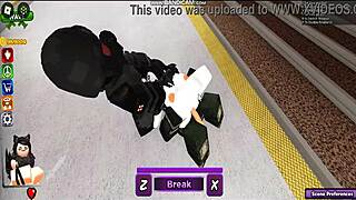 In the Whoreblox Game, the Gangbang Moment Begins with Intense Banging and Cumshots