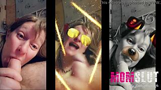 Blonde amateur acts like young slut giving blowjob