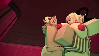 Roblox Character Pounds a Cute Elf in Wild Furry Action. Watch This Unique Fantasy Scene Unfold with Raw Intensity.