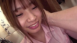 amateur pov with an 18yo tsundere girl getting her first creampie and insatiable blowjob