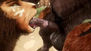 whoa, minotaur bangs lion and spills cum in his mouth, wildlife gone wild, ya know, it’s crazy!