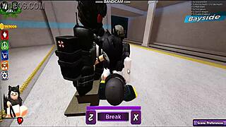 In the Whoreblox Game, the Gangbang Moment Begins with Intense Banging and Cumshots