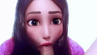 deep blowjob and deepthroat action with intense contrasting sensations