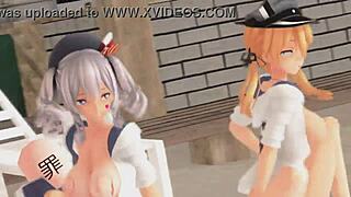 Can you catch prinz eugen and kashima in this mmd r18 love chase?