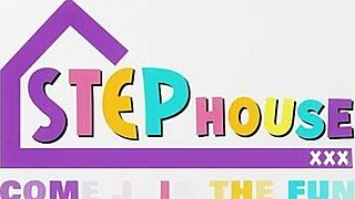 Stepmom with Huge Tits Does Yoga with Stepson