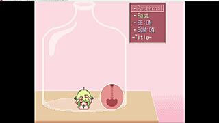 College Coed Breaks Free with Bottle Play Fun