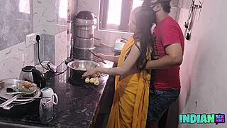 Hot Desi Bhabhi Intense Kitchen Sex with Husband