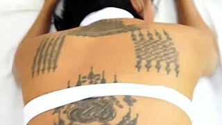 asian girlfriend gets pounded doggystyle