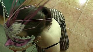 Wife engaging in passionate activities with partner