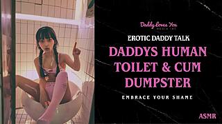 Stepson becomes a piss slave for his daddy