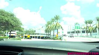 Pretty Angel's First Porn Scene Cross Country